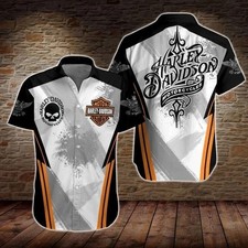 Personalized Harley Motor Racing Davidson Casual Button Down Shirt Unisex Adults