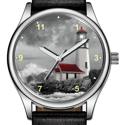 Leuchtturm Vintage Style seltene trendige 38mm Zifferblatt Armbanduhr