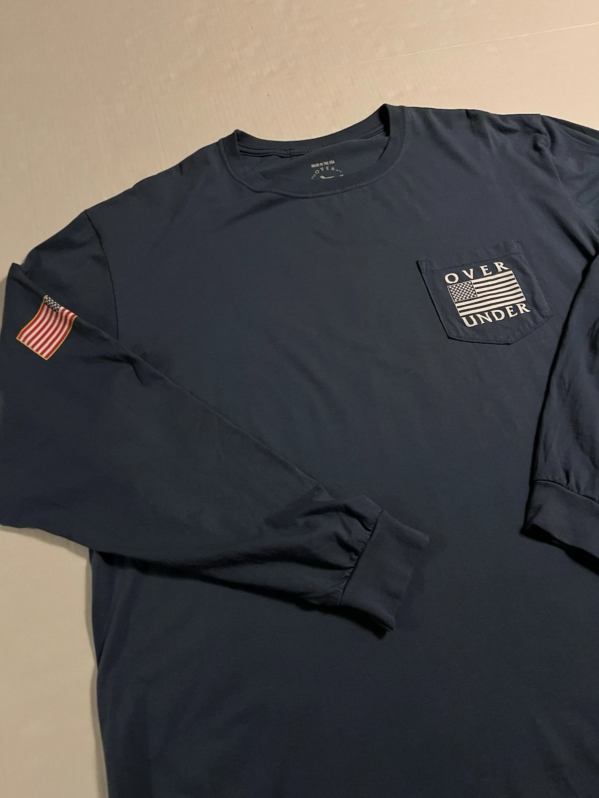 NEW Over Under Dog Flag Logo Sporting Lifestyle Long Sleeve T-Shirt XL Made USA image 5