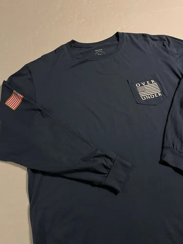 NEW Over Under Dog Flag Logo Sporting Lifestyle Long Sleeve T-Shirt XL Made USA image 5