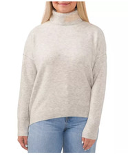 Vince Camuto Ladies Turtleneck Sweater - Silver Heather - Size Medium M - New