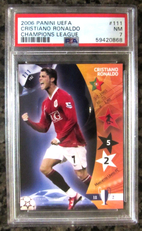 CRISTIANO RONALDO 2006 PANINI PSA 7 Low Pop! Rare. Only 18 Graded Higher.