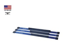 3-Piece Aluminum 17" BLUE Socket Rail Set (24)1/4" (18)3/8" (16)1/2" Drive Clips