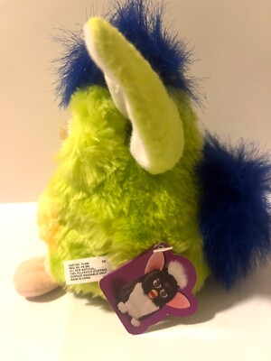 Rare WORKS 1999 Generation 5 Kiwi Furby Neon Green Blue Fur Rare WORKS 1999 Generation 5 Kiwi Furby Neon Green Blue Fur