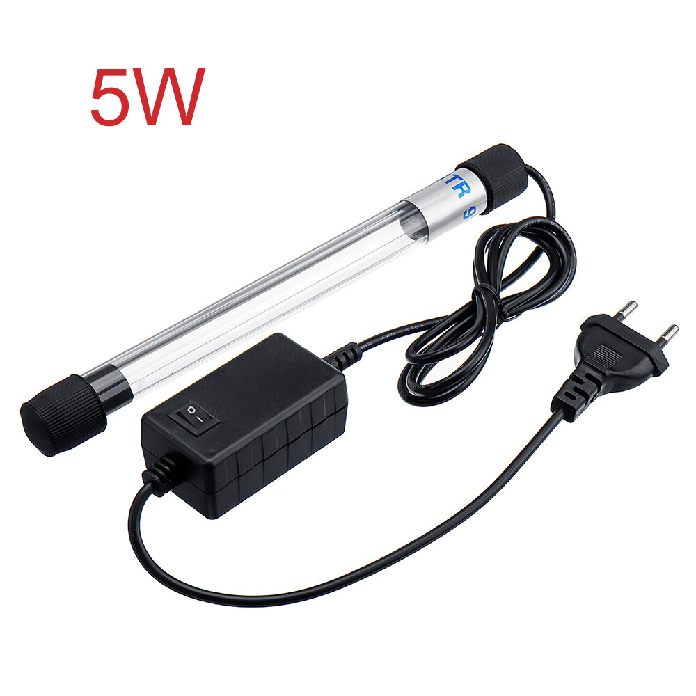 Aquarium UV Sterilizer Light Submersible Water Clean Lamp for Fish Tank