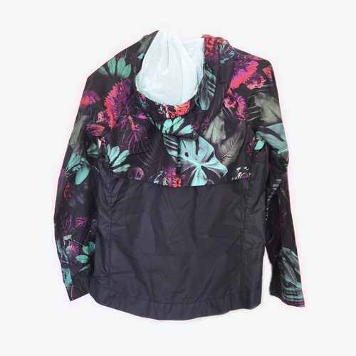 Nike Jacket Youth Large Vented Lightweight Rain Hooded Floral Girls Windbreaker - Picture 2 of 7