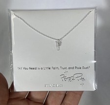 Disney Parks Collection STERLING necklace Tinkerbell 3D charm 39.99 Retail NEW