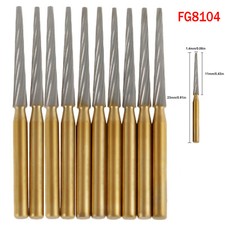 10 Orthodontic Dental Debonding Carbide Burs Finishing Taper Remove Resin FG8104