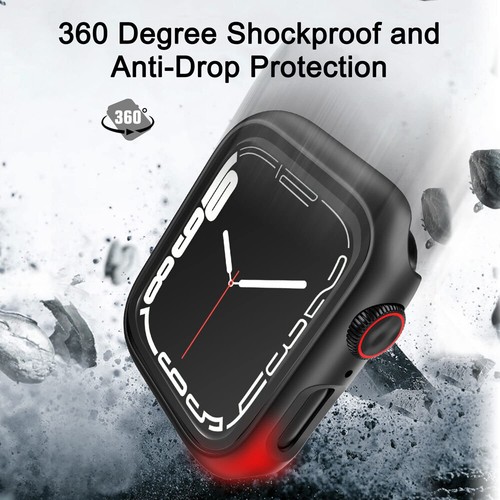 For Apple Watch Series 7 41/45mm Bling /Matte Hard Case Cover Screen Protector - Picture 11 of 18