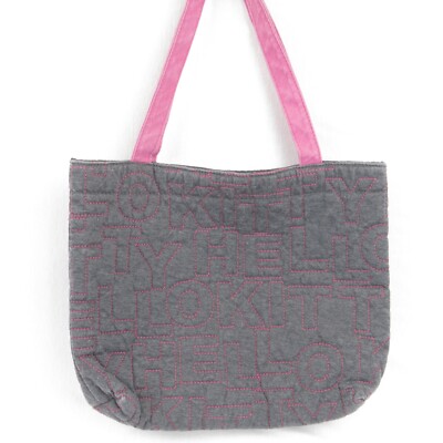 Hello Kitty Tote Bag Sanrio Grey Quilted Shoulder 2013 Purse