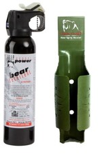 UDAP Pepper Power Magnum 9.2oz Bear Spray Repellant w/ Green Griz Guard Holster