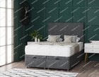 Plain Gas lift complete Ottoman bed with mattress and headboard