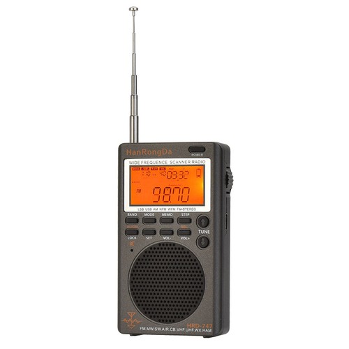 HRD747 Portable FM/MW/SW/AIR/CB FullBand Radio UHF VHF SW AIRBAND