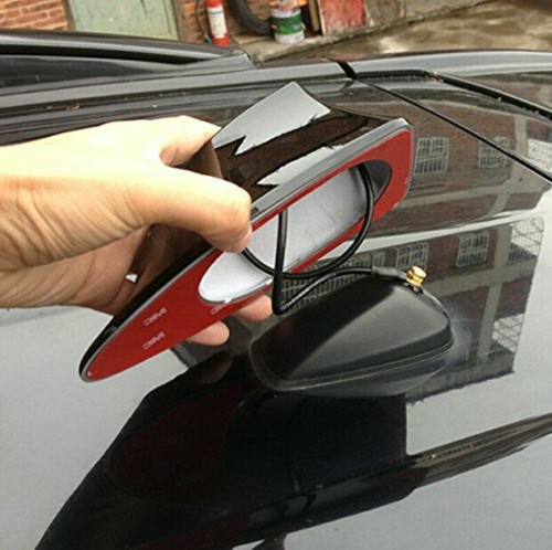 Black Wireless Shark Fin Style Auto Car Roof Radio AM/FM Signal Aerial Antenna - Picture 6 of 8