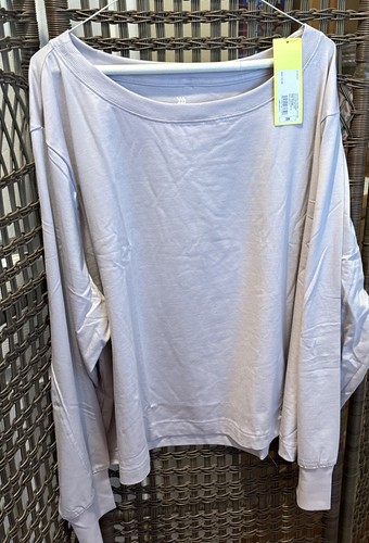 All In Motion T Shirt Long Sleeve Women's 3X Gray Thumbhole Top NWT
