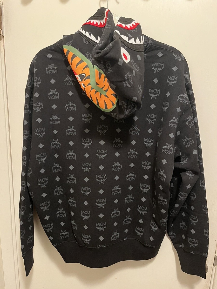 MCM X BAPE MONOGRAM SHARK HOODIE color black size S | eBay MCM X BAPE MONOGRAM SHARK HOODIE color black size S | eBay
