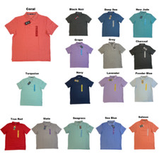 NWT Members Mark Stretch Lightweight Cotton Men's Pique Polo Grey Medium