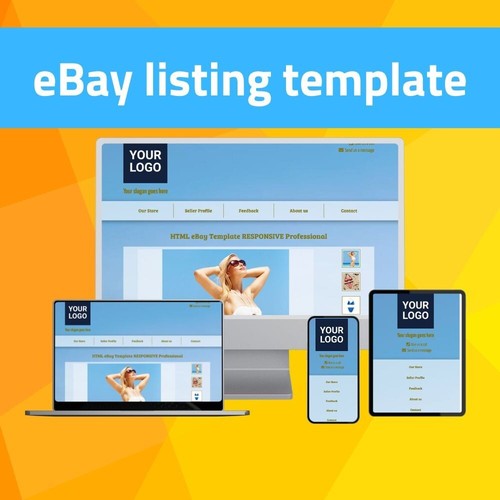 eBay Template - Responsive professional lime- Mobile Optimized + Editor ...