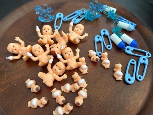 Vintage Baby Boy Cupcake Bakery Topping Baby Shower Gift Decorations Keepsake