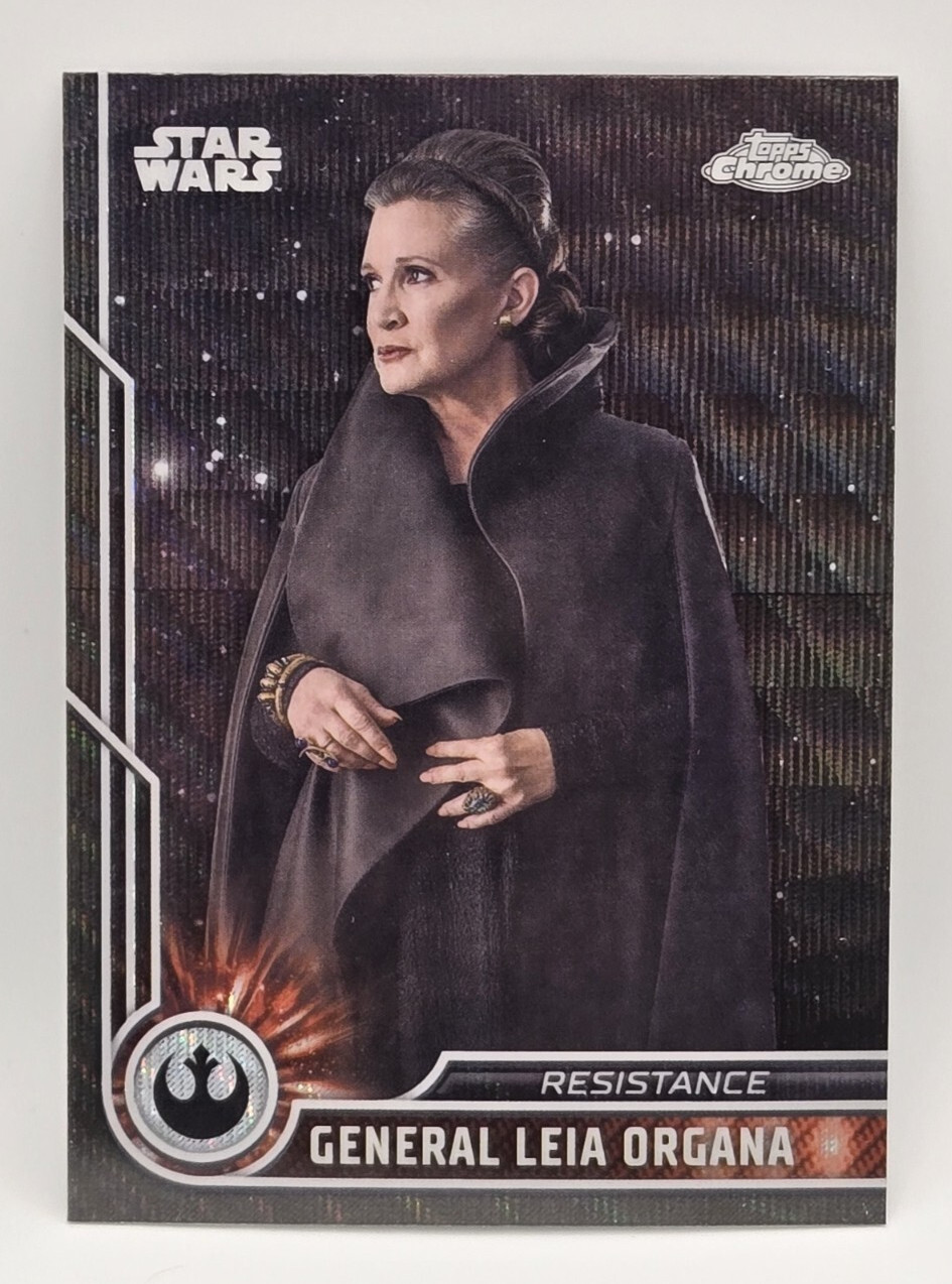 2023 Topps Chrome Star Wars #56 General Leia Organa Black Wave Refractor