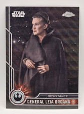 2023 Topps Chrome Star Wars 56 General Leia Organa Black Wave Refractor