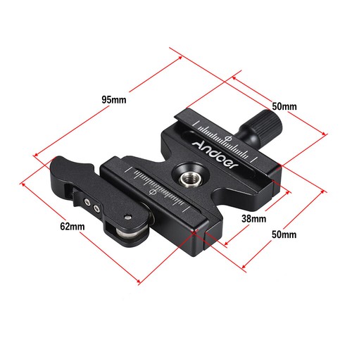 Quick Release CL-50LS Clamp 1/4" 3/8" Adapter For Arca Swiss Plate Tripod M2G0 - Picture 6 of 11