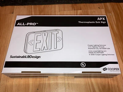 Cooper Lighting Apx7r Exit Sign,3.0W,Red,1 Or 2 Faces