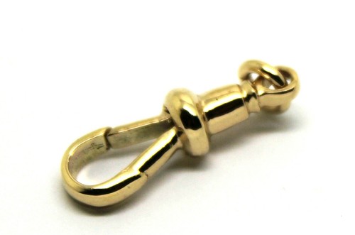 Genuine 9ct Yellow Gold Albert Swivel Clasp 18mm Size + Jump Ring - Picture 7 of 7