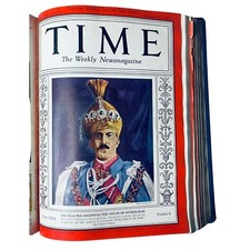 Time Magazine Library Bound January 4-March 29 1937 W Simpson Nizam of Hyderabad