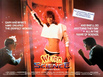 WEIRD SCIENCE 1985 UK quad poster print 30x40'' Kelly LeBrock Bill Paxton FREEP&P
