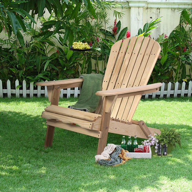 Walcut Ushg1061 Foldable Adirondack Wooden Chair Set Of 2 For Foldable Adirondack Wooden Chair, Walcut Outdoor Furniture