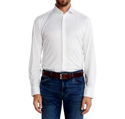 BOSS Chemise Homme Tissu Élastique Slim Fit 50503533 Couleur Blanche - Photo 1/4