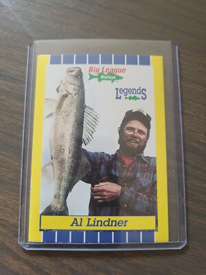  Al Lindner   Rare Fishing Legend Rookie Card 1990 Big League Walleye 1st Card