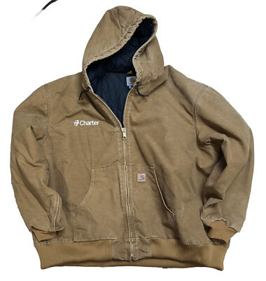 Carhartt Sandstone Canvas Jacket J130-211 4XL Tall Quilted Lined