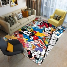 Disney Mickey Mouse Print Foldable Rectangular Floor Mat Rugs Anti-Skid Carpet