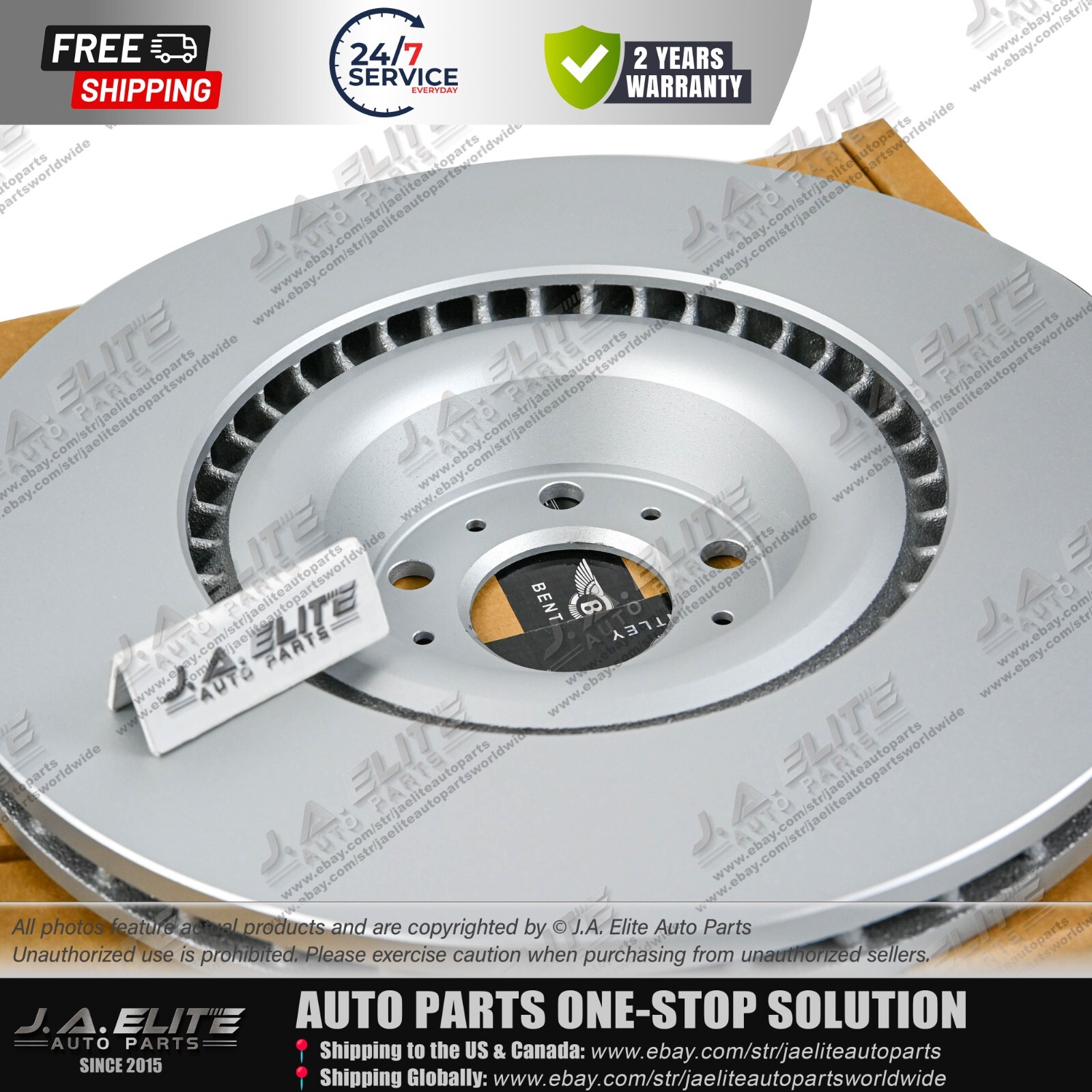 4pcs Front & Rear Brake Discs Set fit Bentley Continental GT, Flying Spur