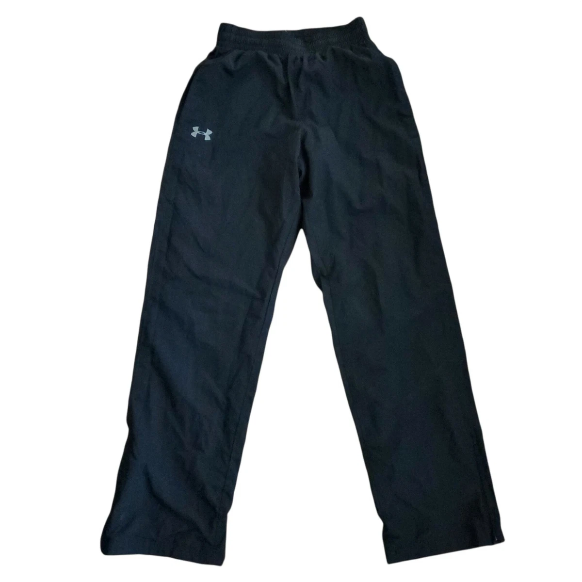 Under Armour Track Pants Windbreaker Jogger Womens Small Black