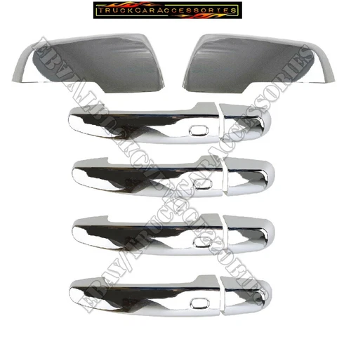 For 2018 19 20 21 Chevy Traverse Chrome Mirror + DOOR HANDLE Cover W/ SMART KEY