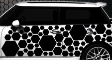 Hexagon Pixel Cyber XXL Set Auto Aufkleber Sticker ccc Wabenmuster Waben x
