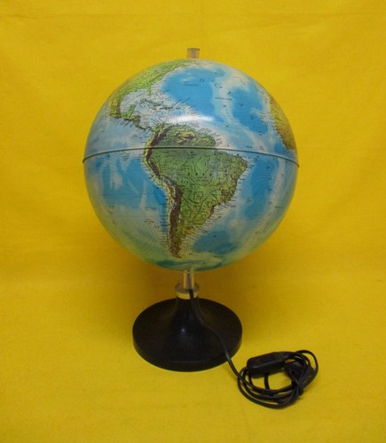 ✅ GLOBO TERRESTRE LUMINOSO ANNI 80 REALIZZATO IN ITALIA VINTAGE - 4324 - Picture 3 of 10
