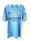 Manchester City Home Shirt 2020. Small Adults. Original Puma. Blue Football Top