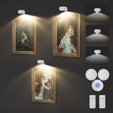 3-Pack Wireless Picture Light Battery Operated Painting 3Pack, White