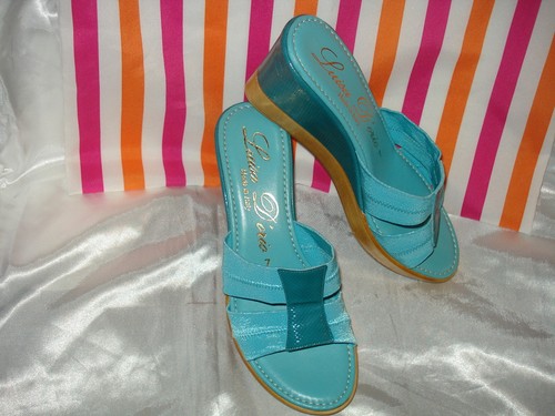 LUISA D'ORIO FABRIC STRAPPY SLIDES SANDALS MADE IN ITALY GORGEOUS SZ 7 AUTH SALE - Picture 6 of 7