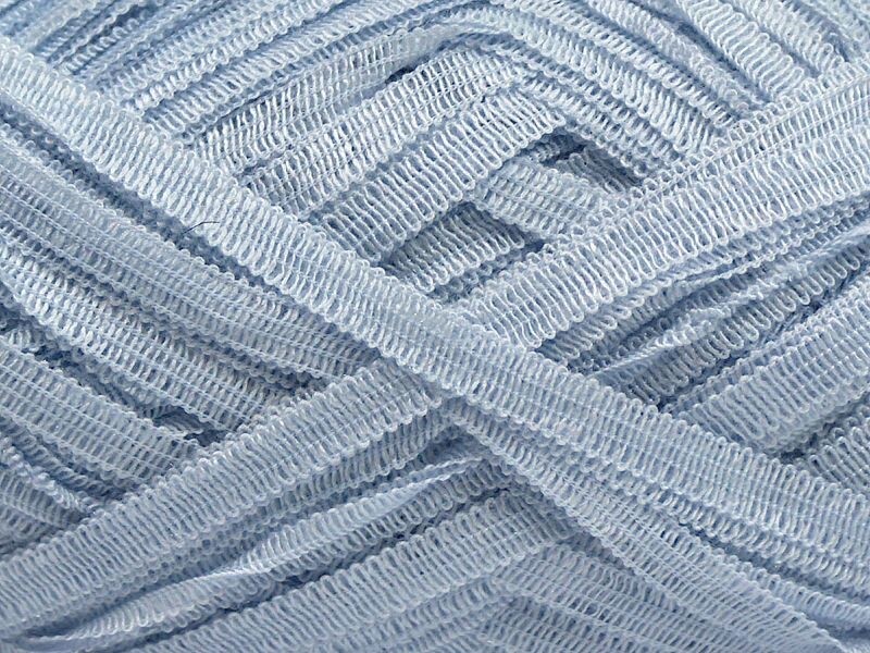 Light Blue Sale Ribbon Yarn #70898 Ice Yarns Acryl Nylon 50gr 153yds 3/ ...