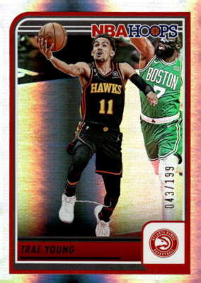 Trae Young 2023-24 Panini Hoops /199 Premium 1 #117 Hawks ID:89806