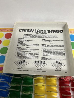 Vintage Candy Land Bingo 1978 Milton Bradley Board Game Color