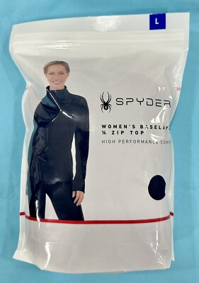 Women s Baselayer 1/4 Zip Top (LARGE) High Performance Comfort (Spyder)
