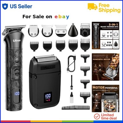 Beard Trimmer Electric Razor Kit Mens Grooming Body Face Nose Ear Clippers