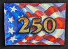 Aceo Original 2.5"By 3.5" Hand Painted, American Flag, 250 Years, OOAK, Misael  — photo 2