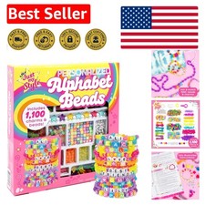 ABC Beads DIY Jewelry Kit - 1000 Charms Beads for Creative Accessories